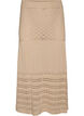 Jupe tricot&eacute;e avec broderie ajour&eacute;e, Beige, Packshot image number 0
