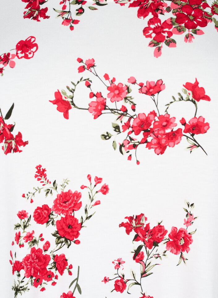 T-shirt avec imprimé floral, Rouge, Packshot image number 2
