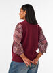 Gilet en maille &agrave; boutons d&eacute;coratifs, Bordeaux fonc&eacute;, Model image number 2
