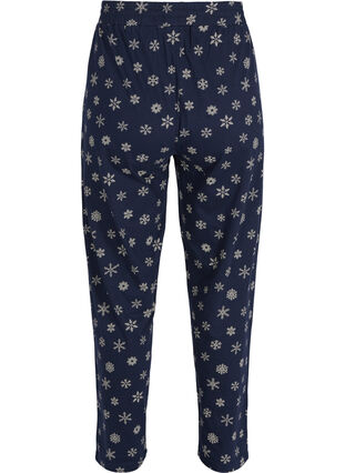 Pantalon de pyjama ample en coton bio, Night Sky Snow, Packshot image number 1