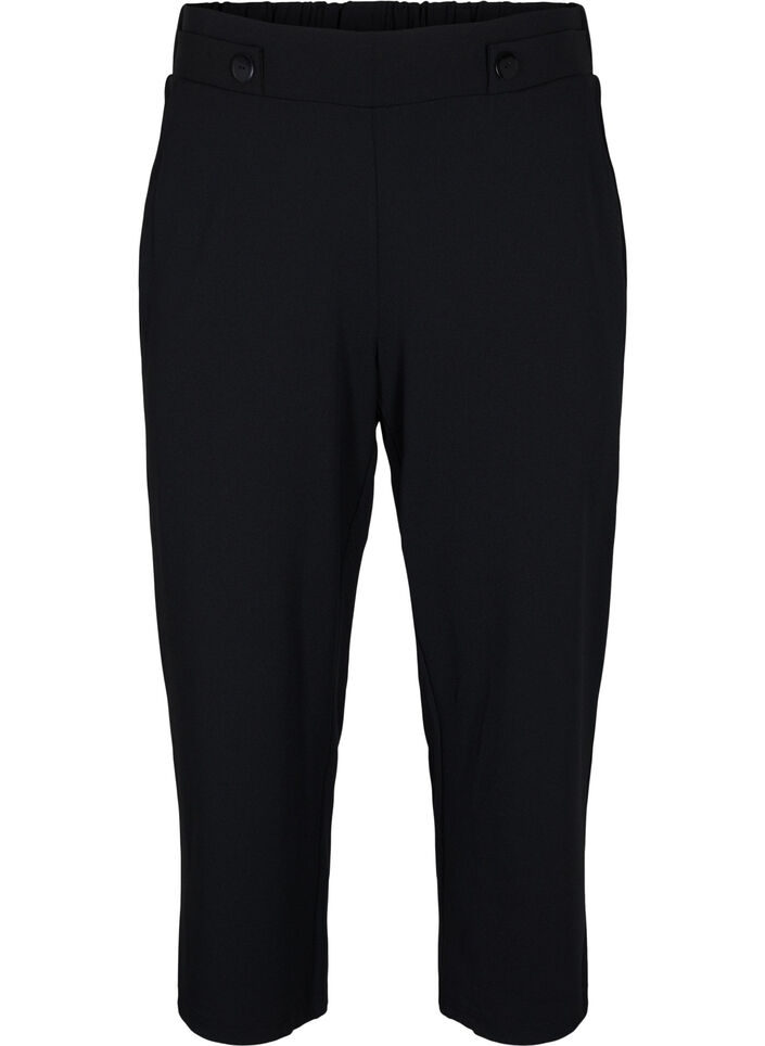 Pantalon 7/8 &agrave; coupe ample, Noir, Packshot image number 0