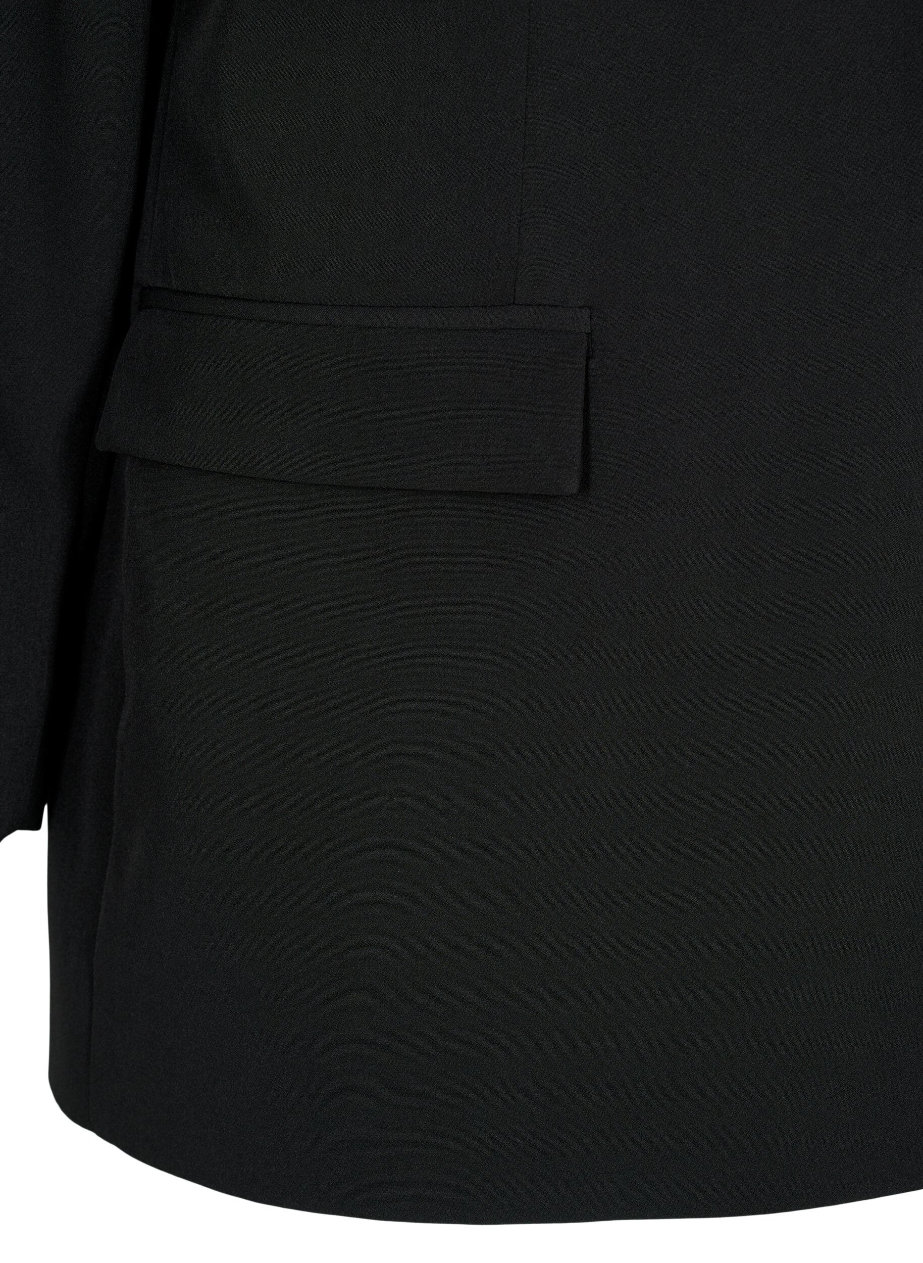 Zizzi Blazer classique avec fermeture boutonn&eacute;e, Noir, Packshot image number 3
