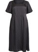 Robe midi &agrave; pois avec encolure carr&eacute;e, Noir, Packshot image number 0