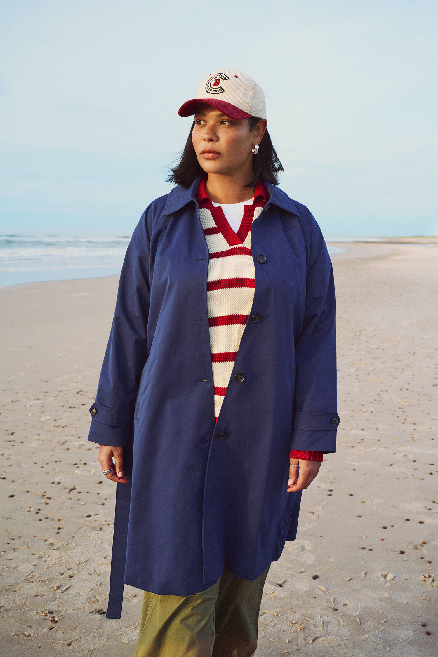 Zizzi Trench-coat bleu, , Model