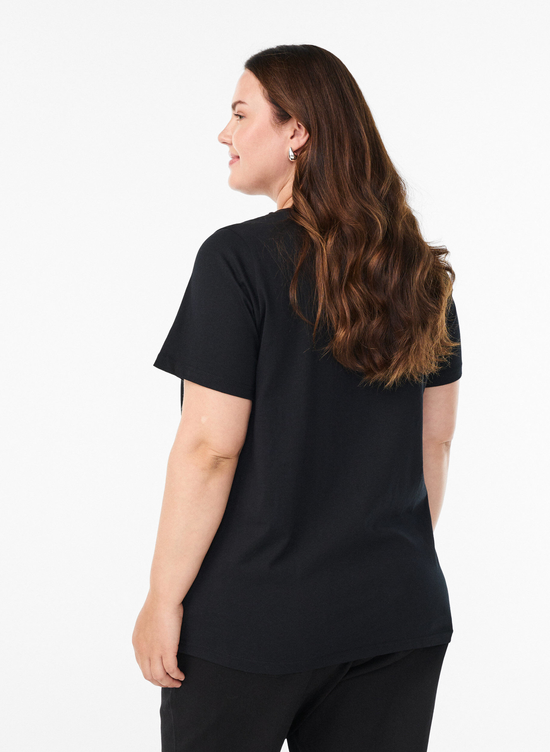 ZizziT-shirt de No&euml;l en coton bio, Noir, Model image number 2