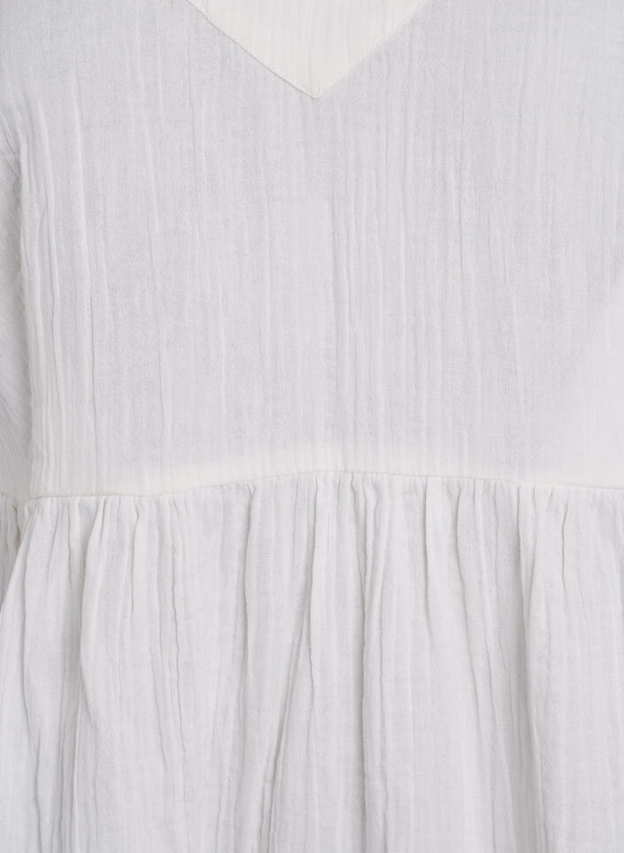 Robe de plage en coton avec des bretelles fines, Vanille, Packshot image number 2