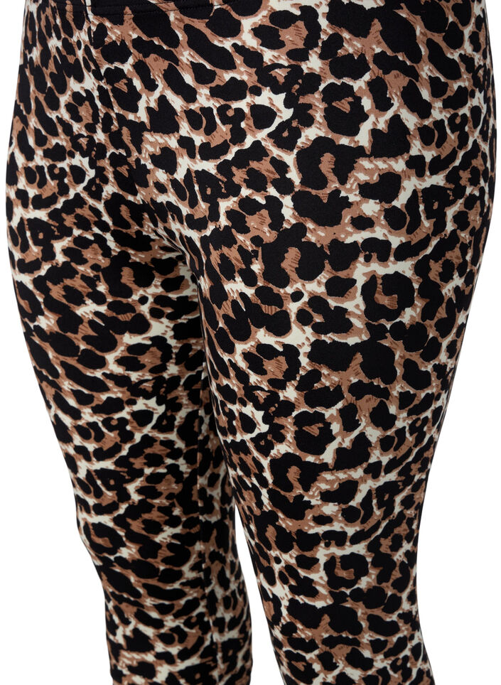 Lot de 2 leggings 3/4, Black / LEO AOP, Packshot image number 3