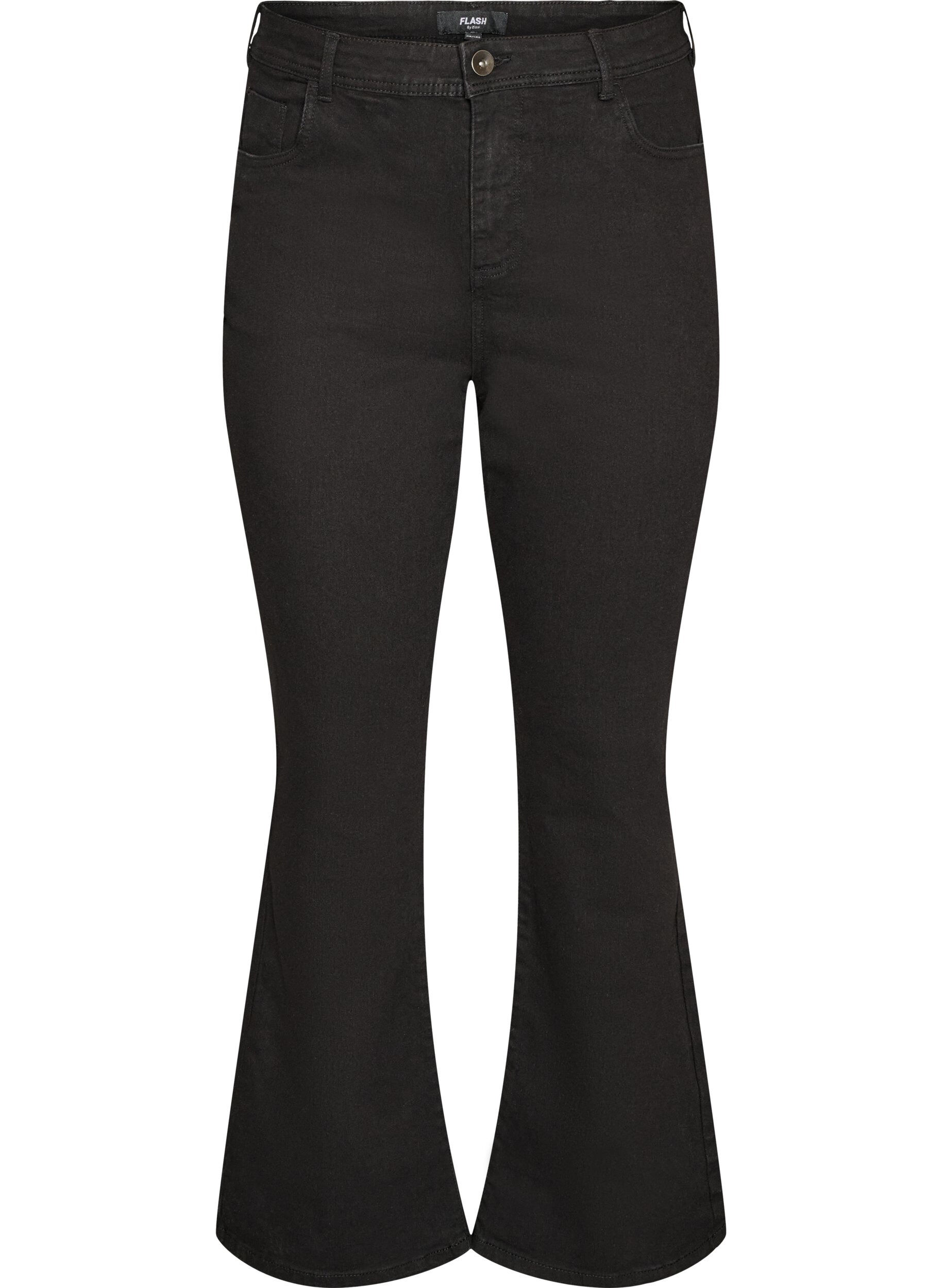 ZizziJean taille haute avec coupe bootcut, Noir, Packshot image number 0