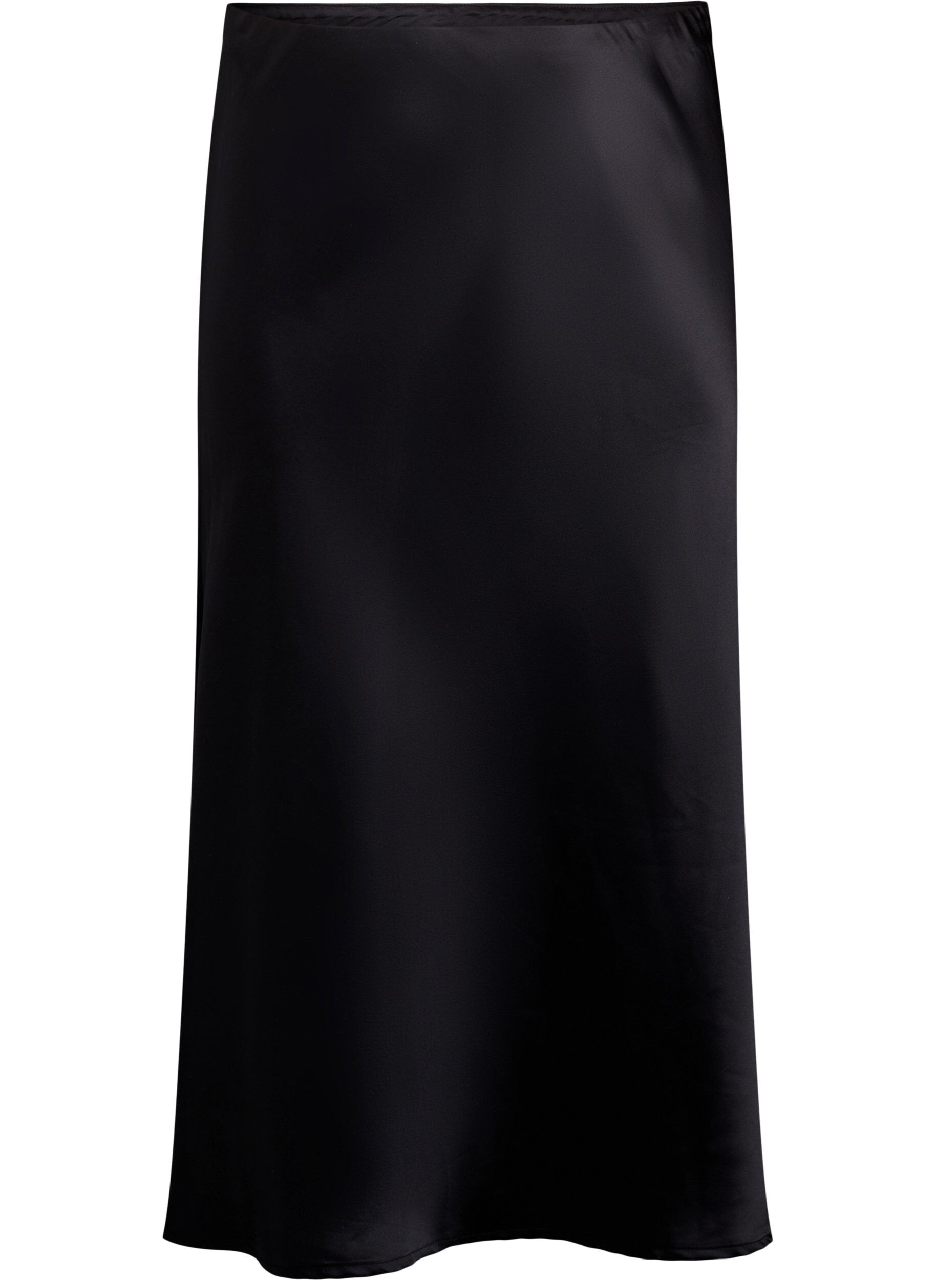 ZizziJupe midi en satin, Noir, Packshot image number 0