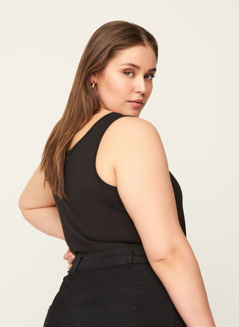 Débardeur basique, Noir, Model image number 2