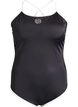 Maillot de bain de sport avec ganse contrastante et bretelles crois&eacute;es, Noir, Packshot image number 0