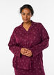 Chemise de pyjama en coton avec poche poitrine, Bordeaux, Model image number 0