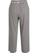 Pantalon de pyjama ray&eacute; &agrave; taille haute et coupe ample, Noir, Packshot image number 1