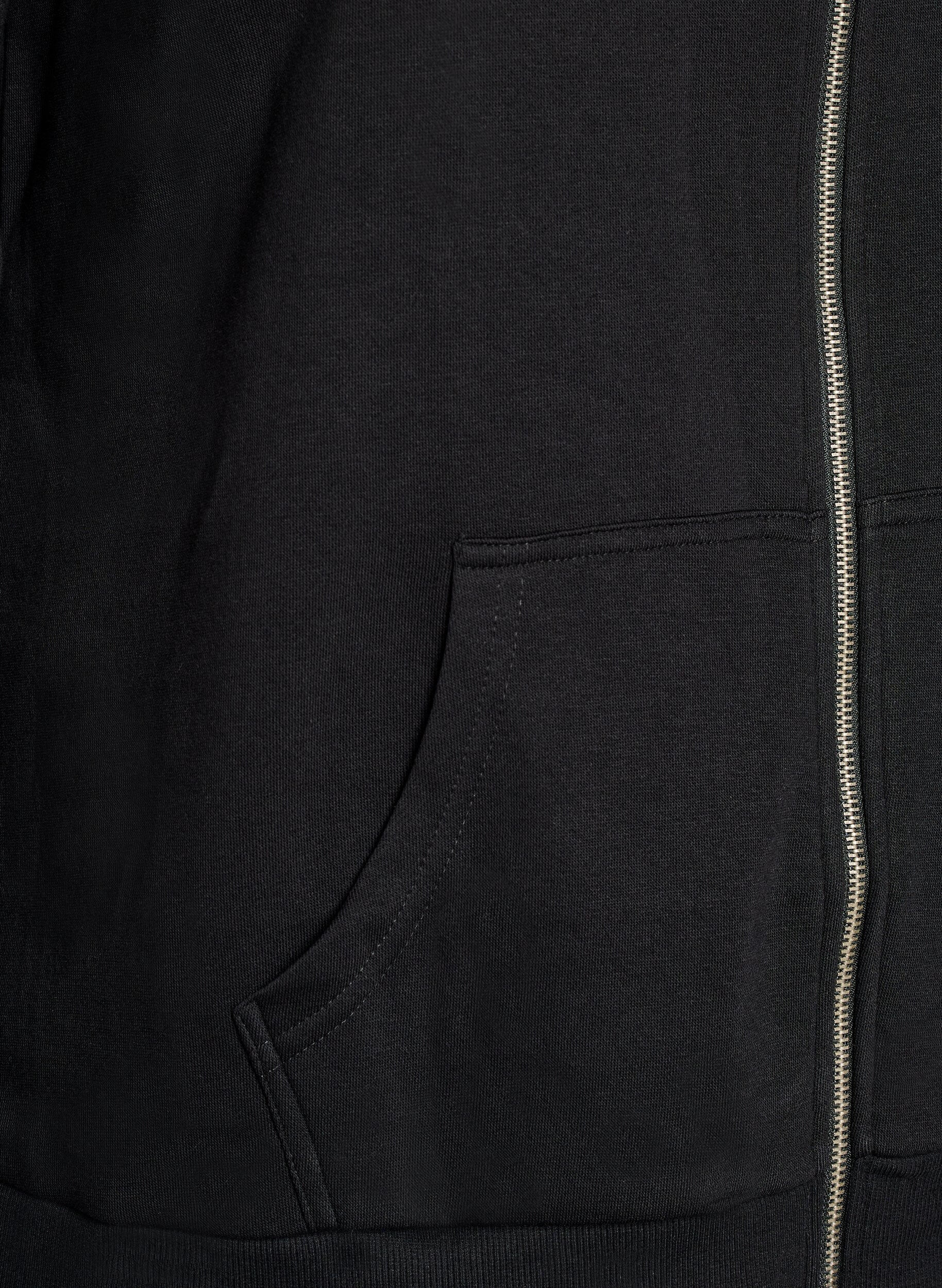 ZizziCardigan sweat avec col montant et zip, Noir, Packshot image number 3