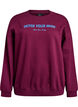 Sweat-shirt avec imprimé texte, Bordeaux foncé, Packshot image number 0