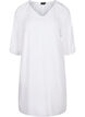 Robe en viscose avec encolure en V, Bright White, Packshot image number 0