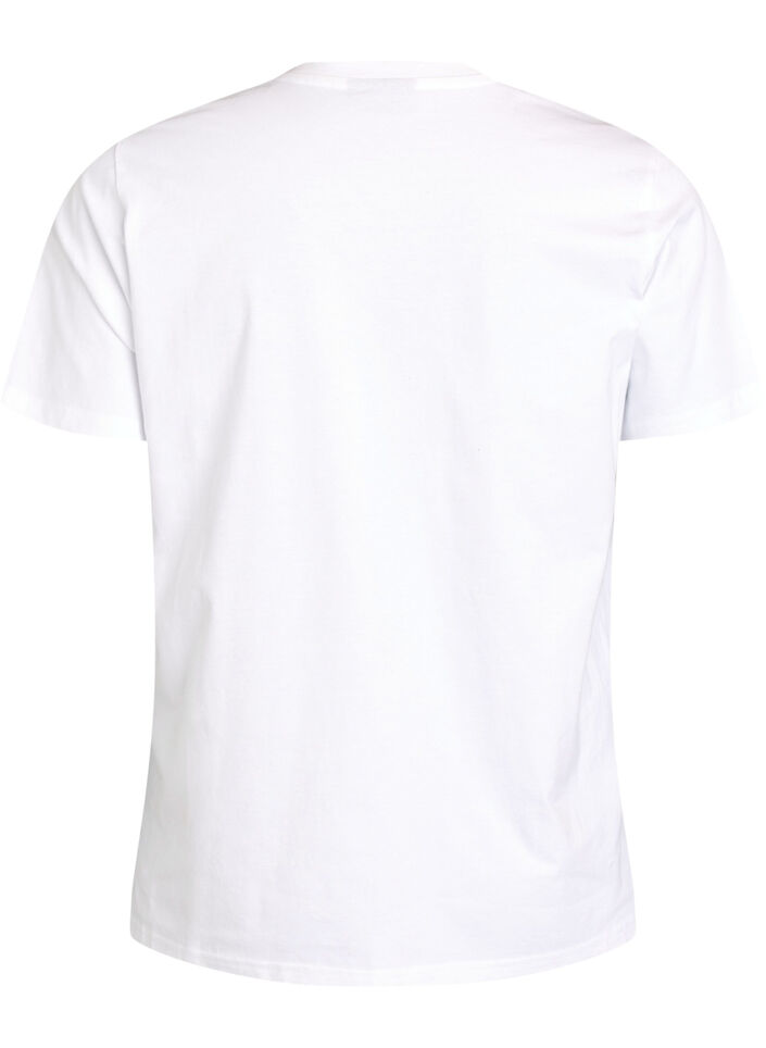 T-shirt en coton biologique avec motif d'agrumes, Blanc, Packshot image number 1