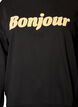 Sweat-shirt avec inscription en boucl&eacute;, Noir, Packshot image number 2