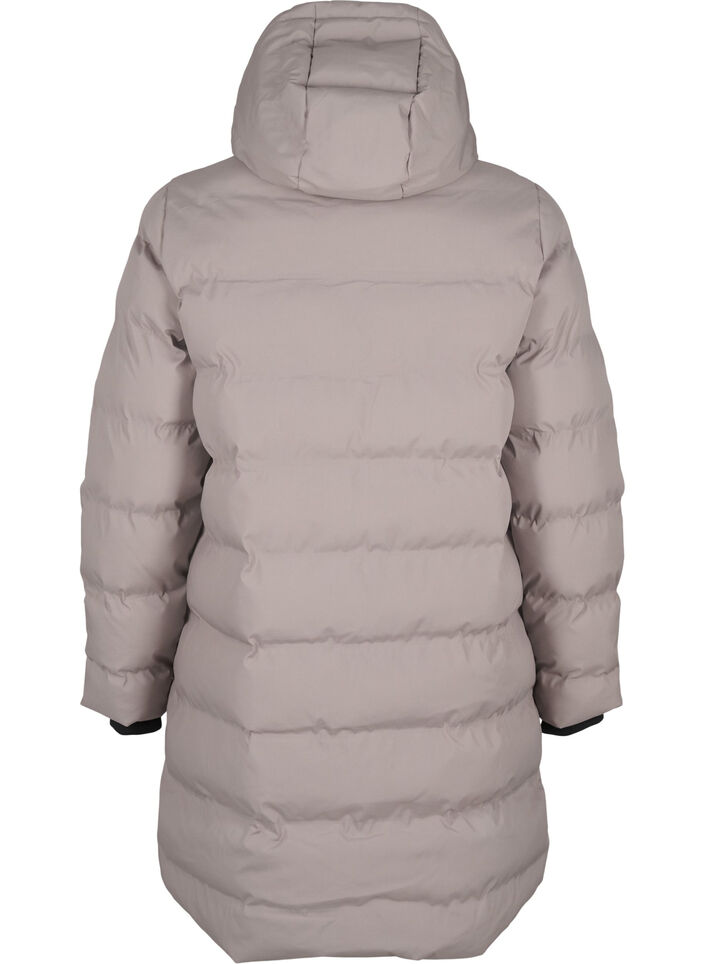 Doudoune avec capuche et poches, Beige, Packshot image number 1