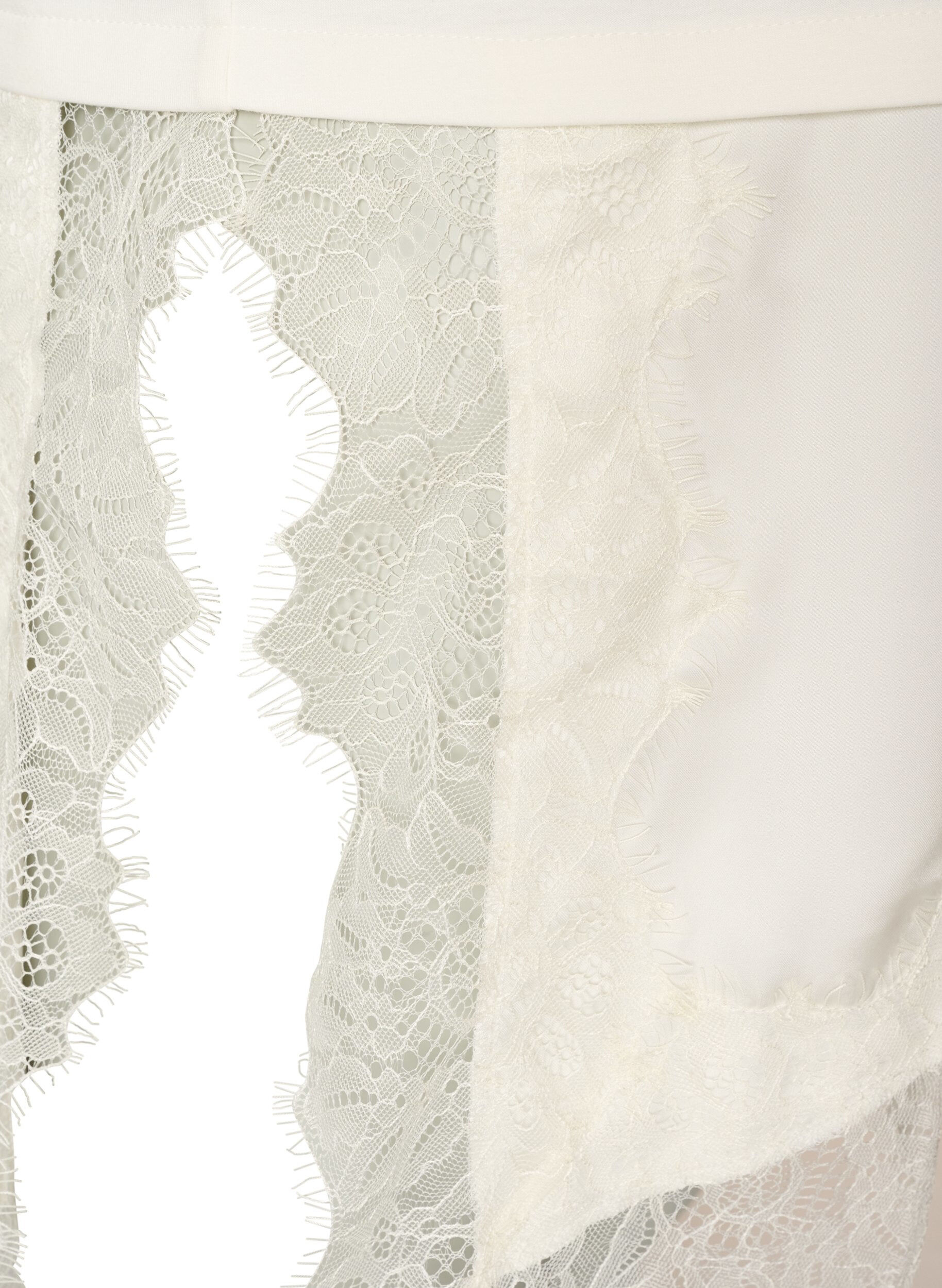 ZizziBlouse en jersey avec effet superpos&eacute; et dentelle, Vanille, Packshot image number 4