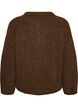 Blouse ample tricot&eacute;e en alpaga et laine, Marron, Packshot image number 1
