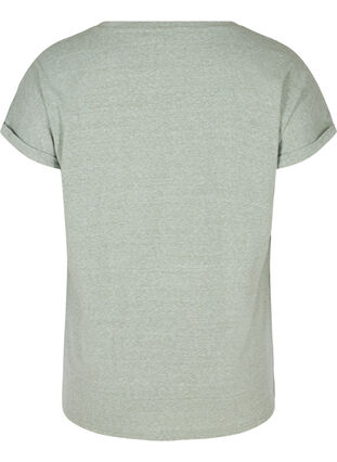 T-shirt chiné en coton, Chinois Green Mel., Packshot image number 1