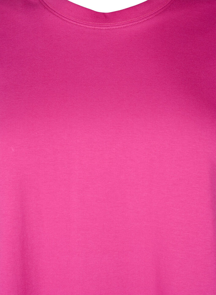 T-shirt en coton biologique avec col rond, Raspberry Rose, Packshot image number 2