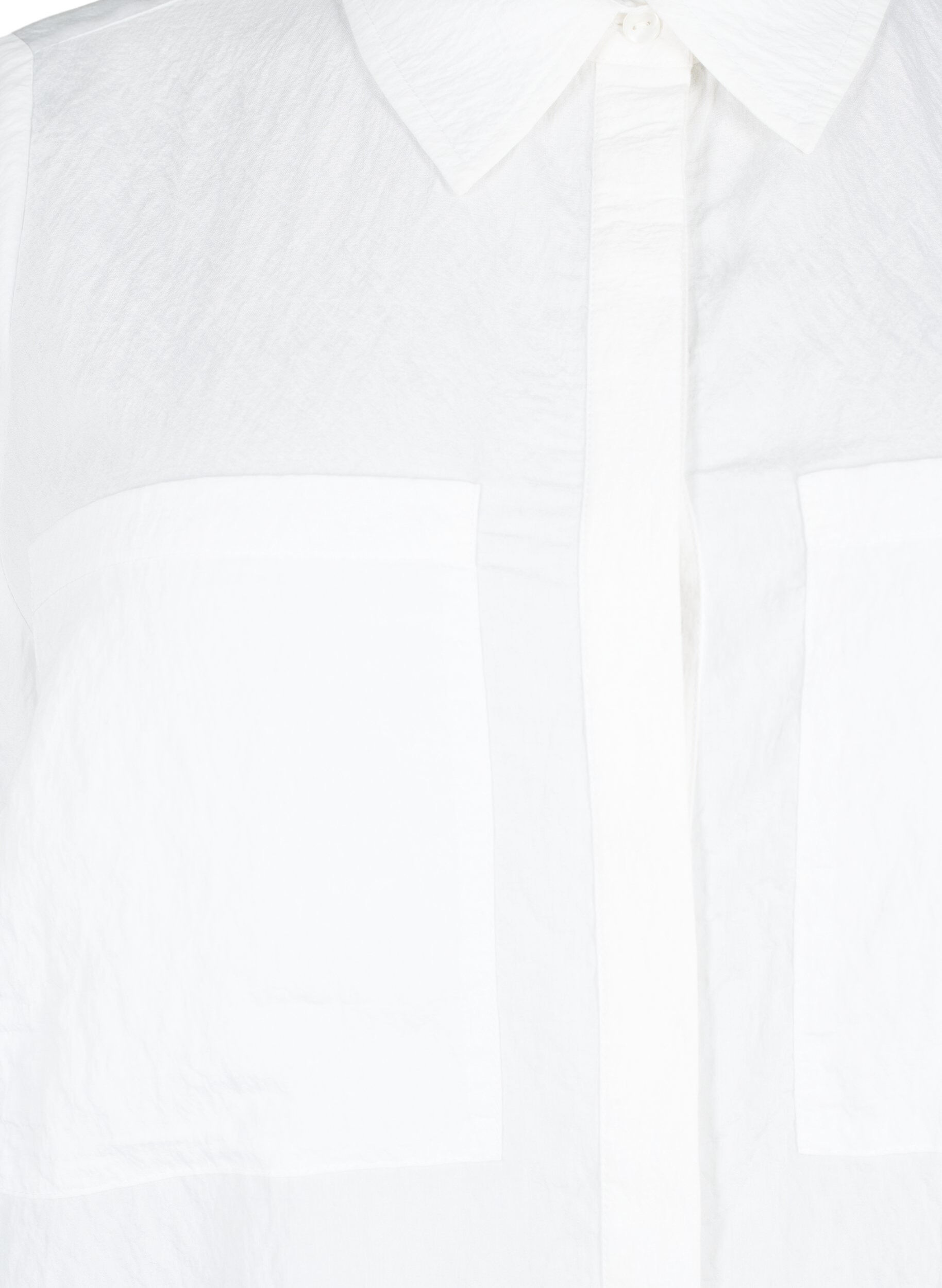 Zizzi Chemise en viscose avec broderie anglaise, Bright White, Packshot image number 2