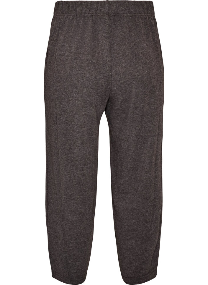 Pantalon barrel en jersey &agrave; taille haute, Gris anthracite, Packshot image number 1