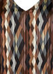 Robes à manches longues avec encolure en V et imprimé, Earthy Zig Zag, Packshot image number 2