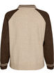 Cardigan avec manches et col contrastants, Beige, Packshot image number 1