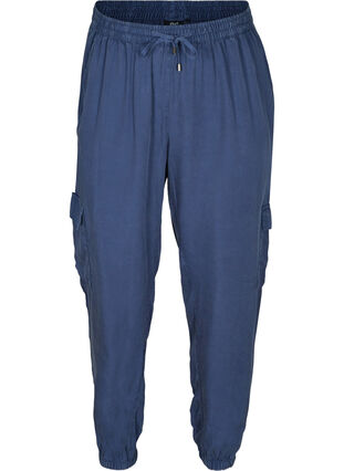 Pantalon en lyocell avec de grandes poches, Dark Denim, Packshot image number 0