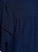 Robe courte à manches à volants et texture pointillée, Navy Blazer, Packshot image number 3