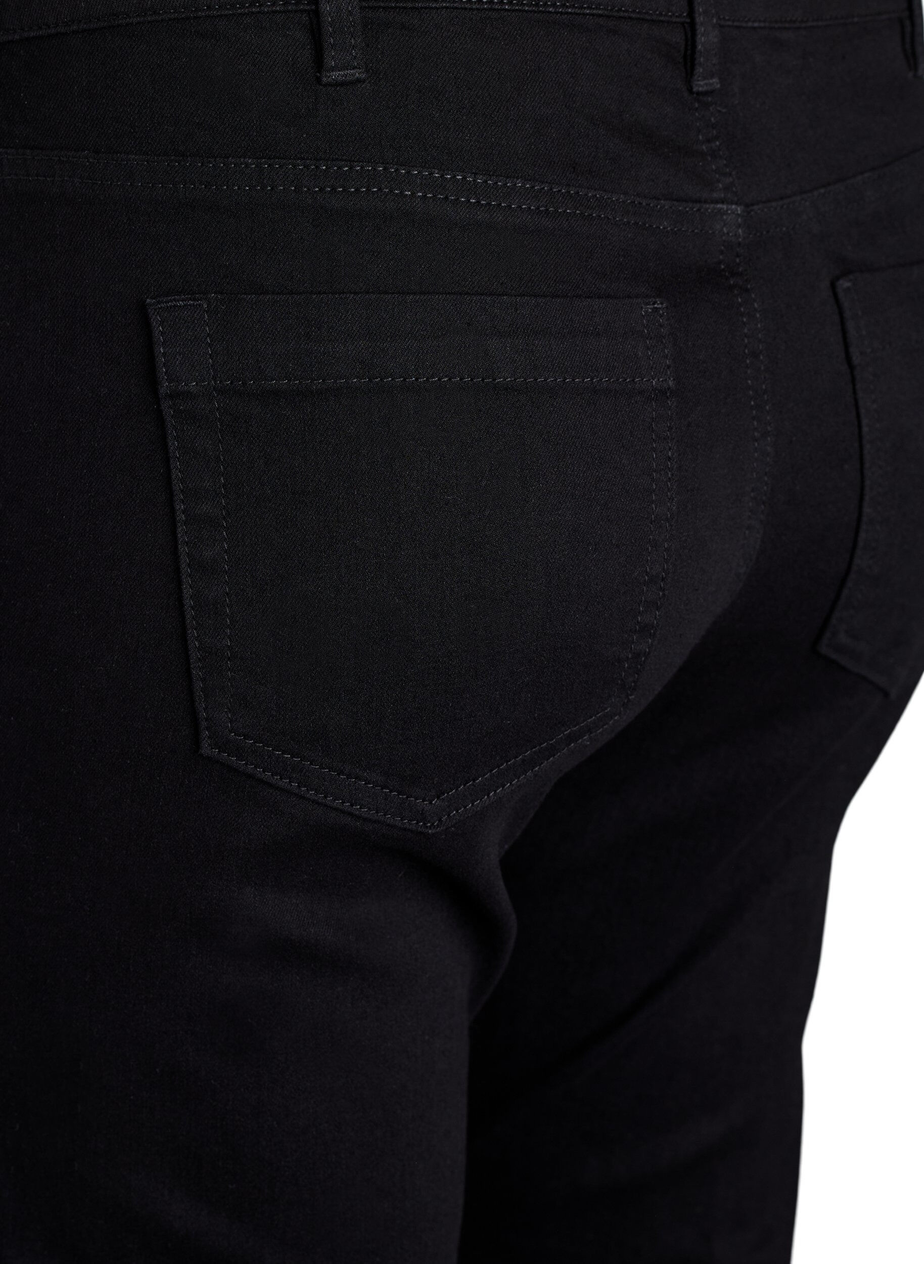 Zizzi Jean Emily coupe slim fit avec taille normale, Noir, Packshot image number 3