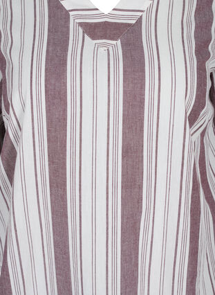 Robe en coton rayée à manches courtes, Vineyard Wine Stripe, Packshot image number 2