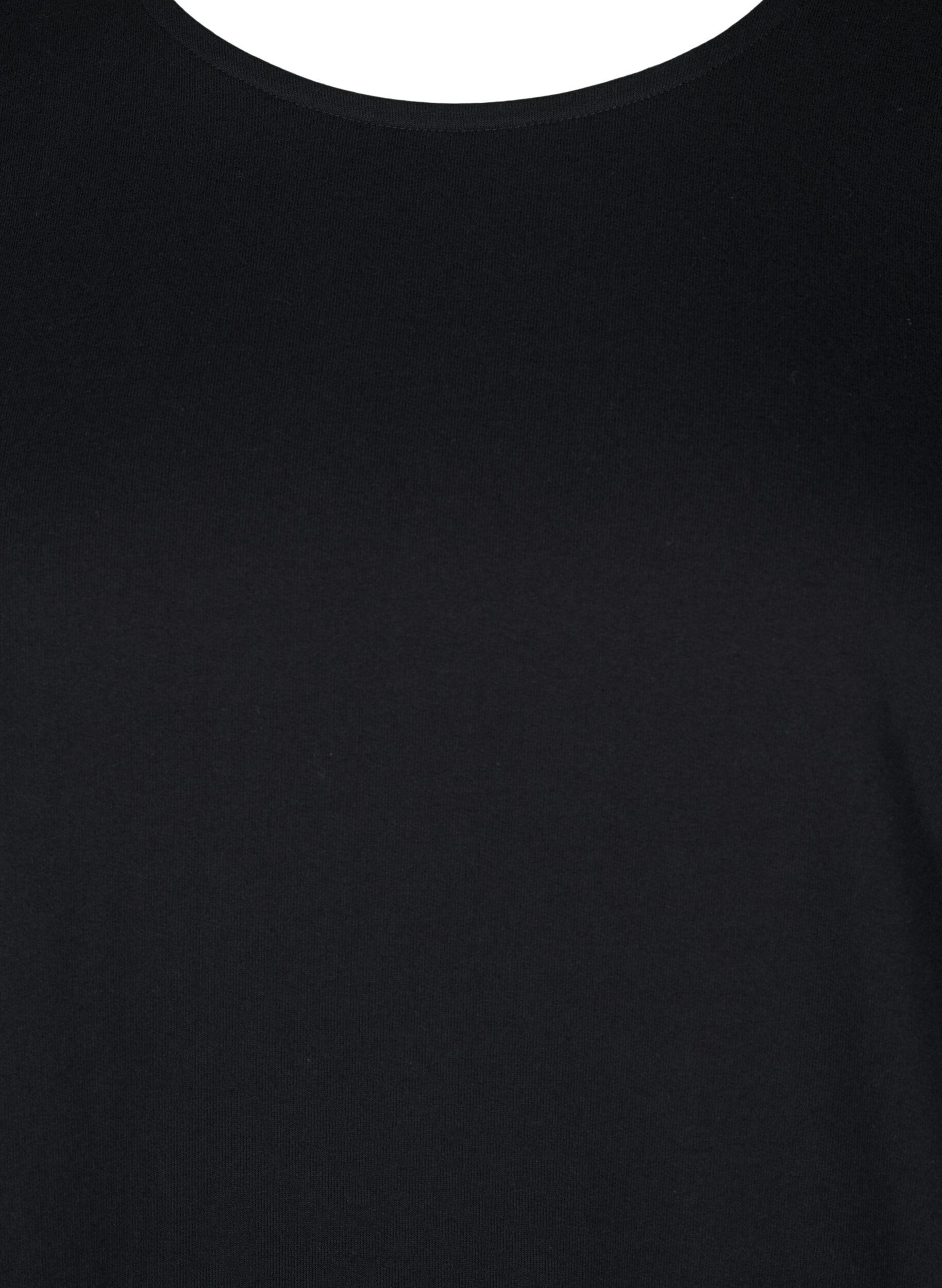 ZizziRobe en coton avec coupe ballon, Noir, Packshot image number 2