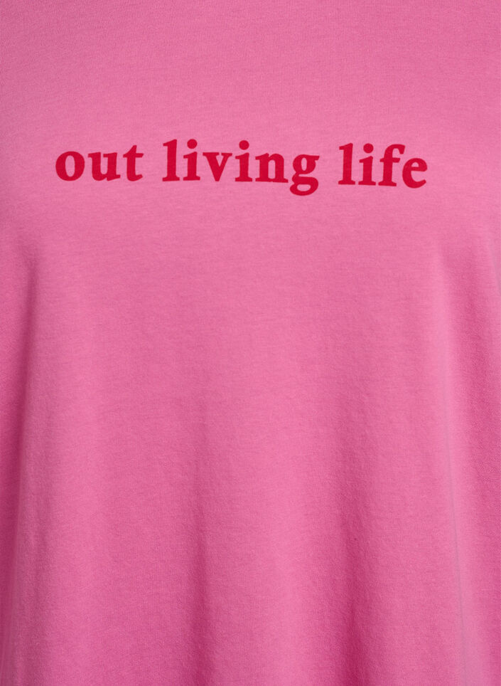 T-shirt imprim&eacute;, Rose, Packshot image number 2