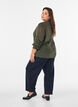 Cardigan en maille ajour&eacute;e, Vert, Model image number 2