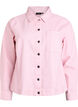 Surchemise en denim color&eacute; avec rayures, Rose, Packshot image number 0