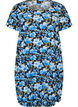 Robe en coton imprim&eacute; &agrave; manches courtes, Bleu, Packshot image number 0