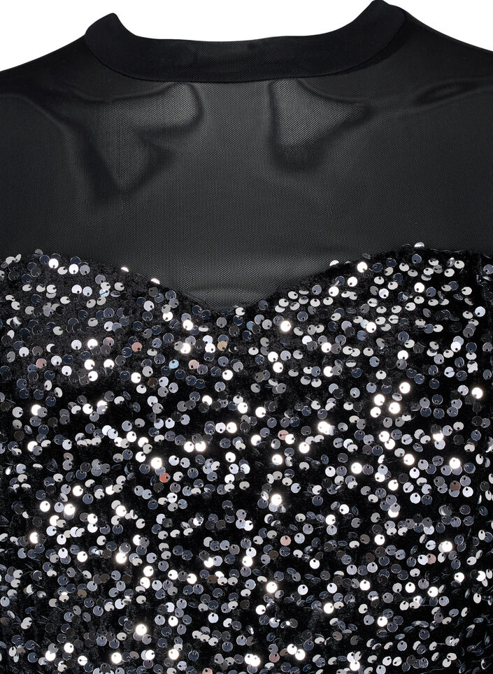 Robe à paillettes, Black w. Silver, Packshot image number 2