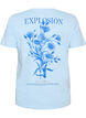 T-shirt en coton avec imprim&eacute;, Bleu Clair, Packshot image number 1