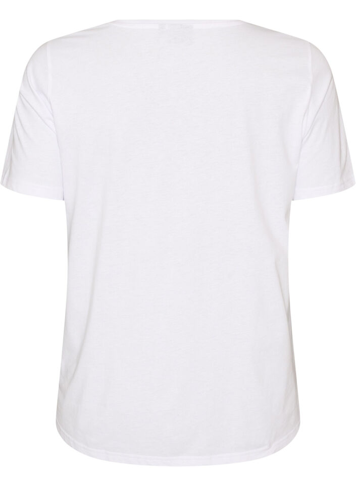 T-shirt imprim&eacute;, Blanc, Packshot image number 1