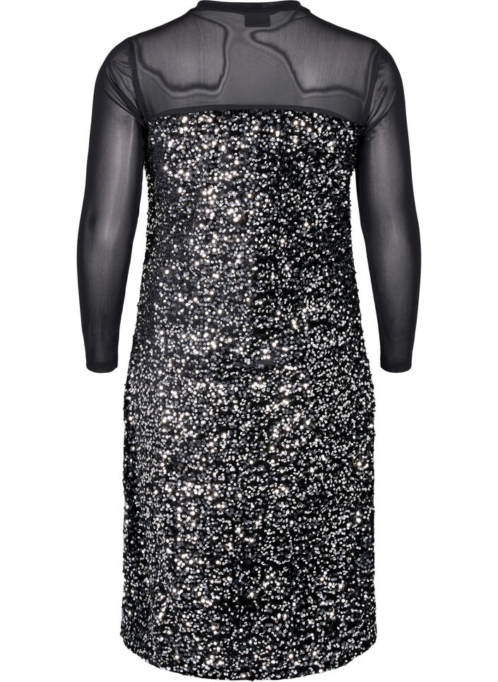 Robe à paillettes, Black w. Silver, Packshot image number 1