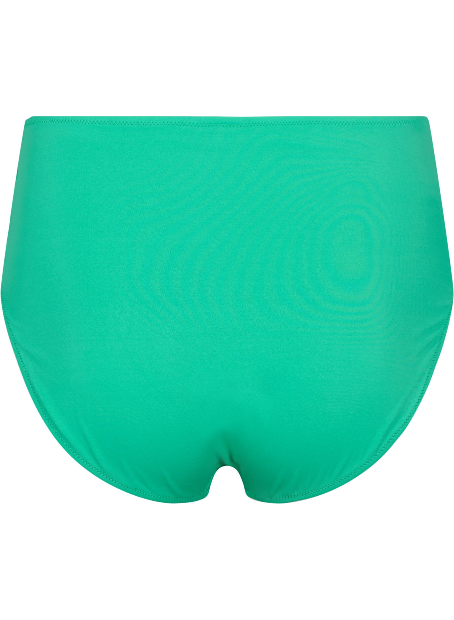 Zizzi Culotte de bikini &agrave; taille haute, Vert, Packshot image number 1
