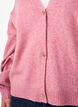 Gilet en maille avec laine et boutons nœud, Rose poudrée, Model image number 3