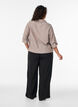 Pantalon ample en lin et viscose, Noir, Model image number 1