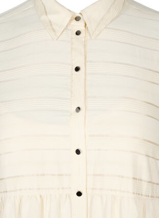 Tunique en viscose à motifs avec boutons et manches longues, Fog, Packshot image number 2