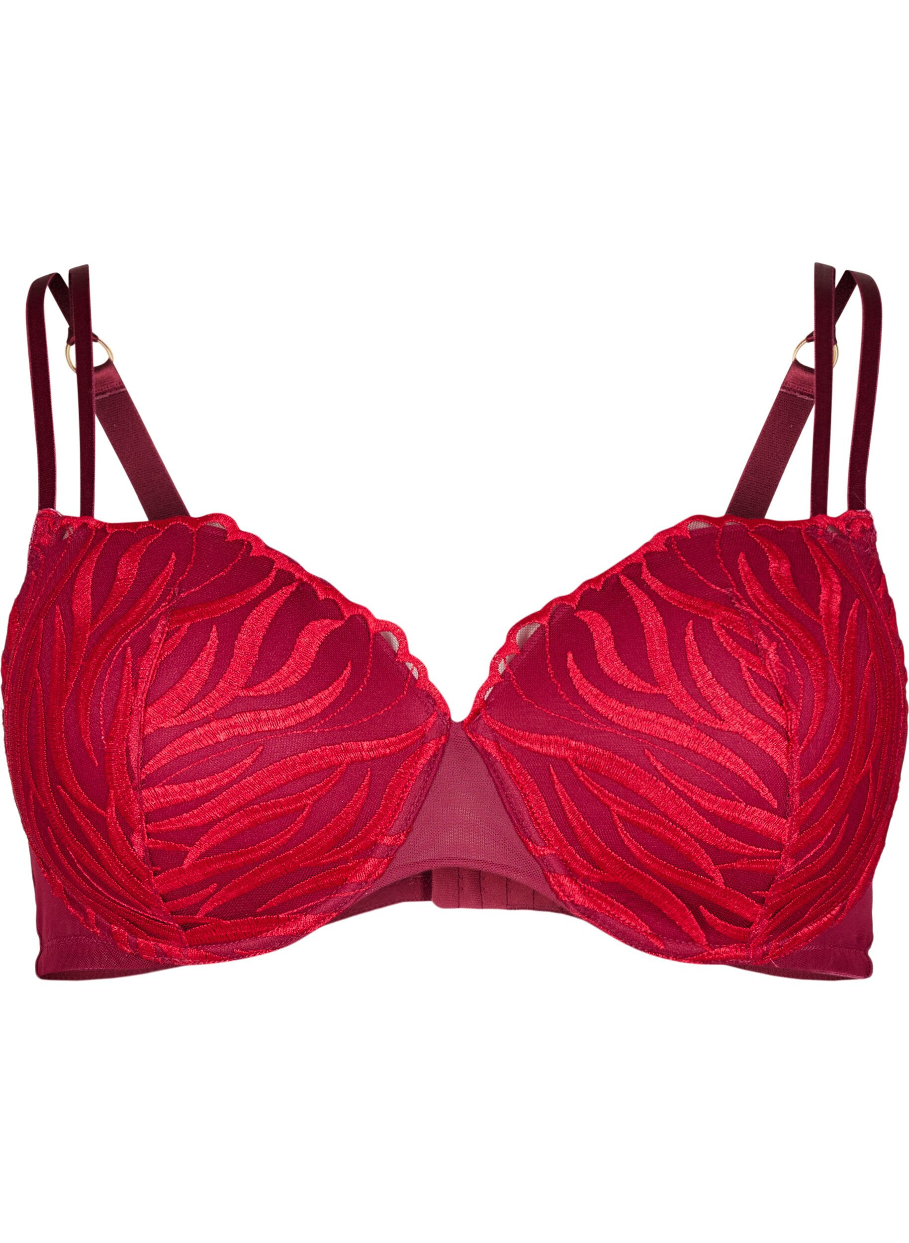 Soutien-gorge moul&eacute; &agrave; motif brod&eacute;