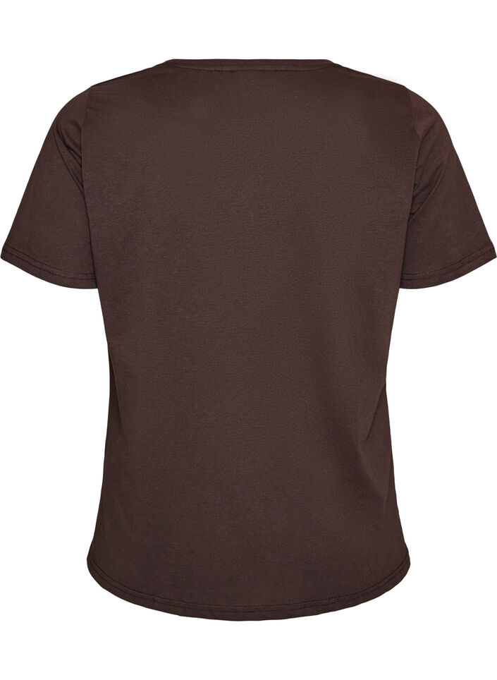 T-shirt imprim&eacute;, Marron, Packshot image number 1